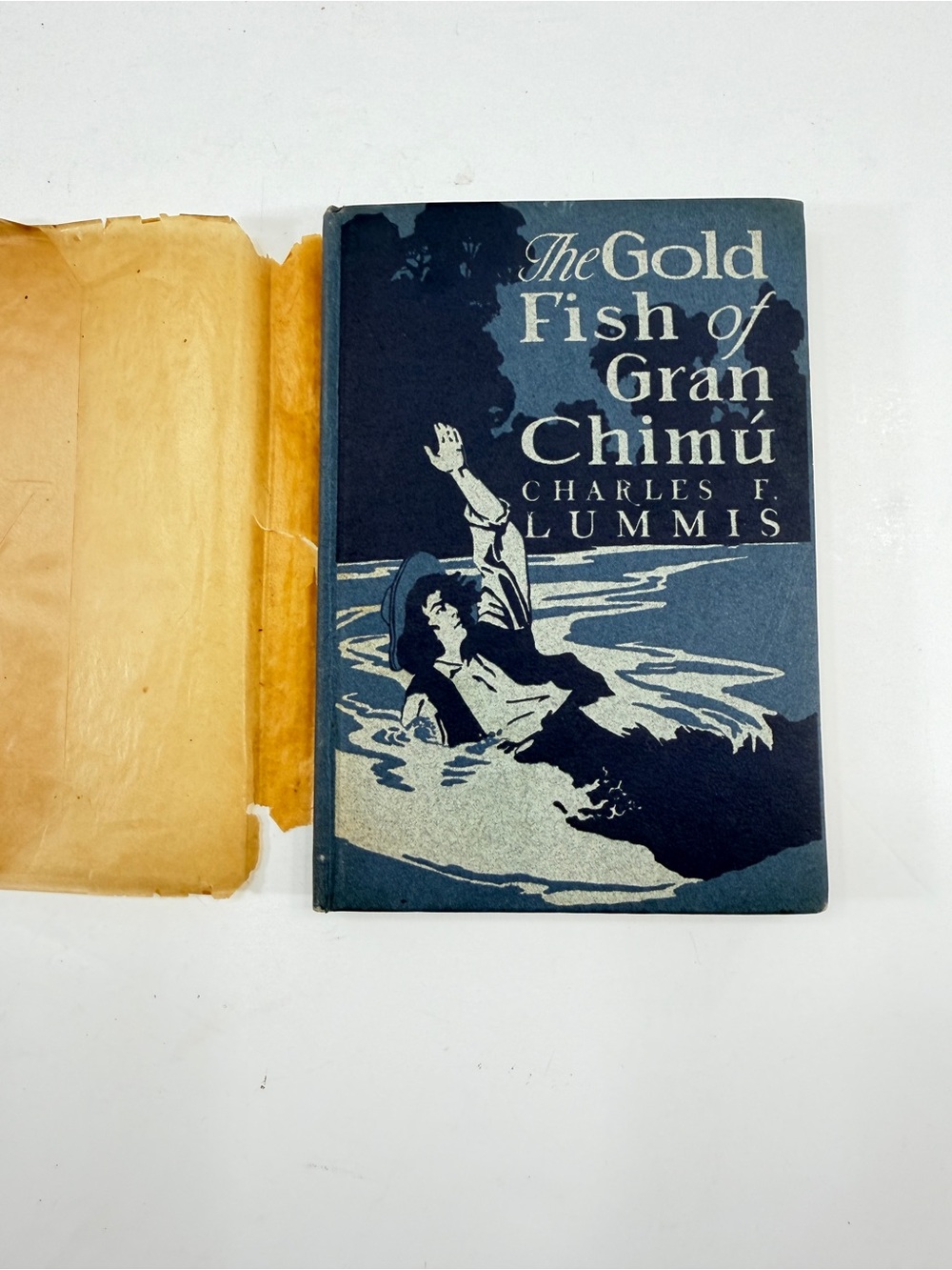 1911 Antique Book, The Gold Fish of‎ Gran Chimu by Charles F. Lummis, Hard Cover